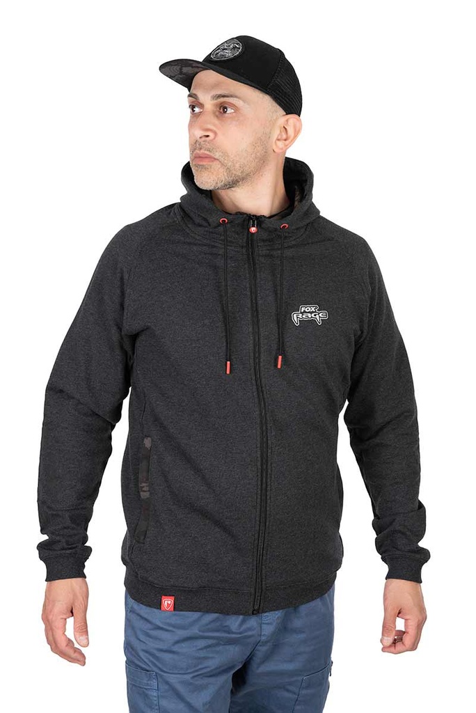 Fox Sweat lightweight black camo print zip hoody (copie)