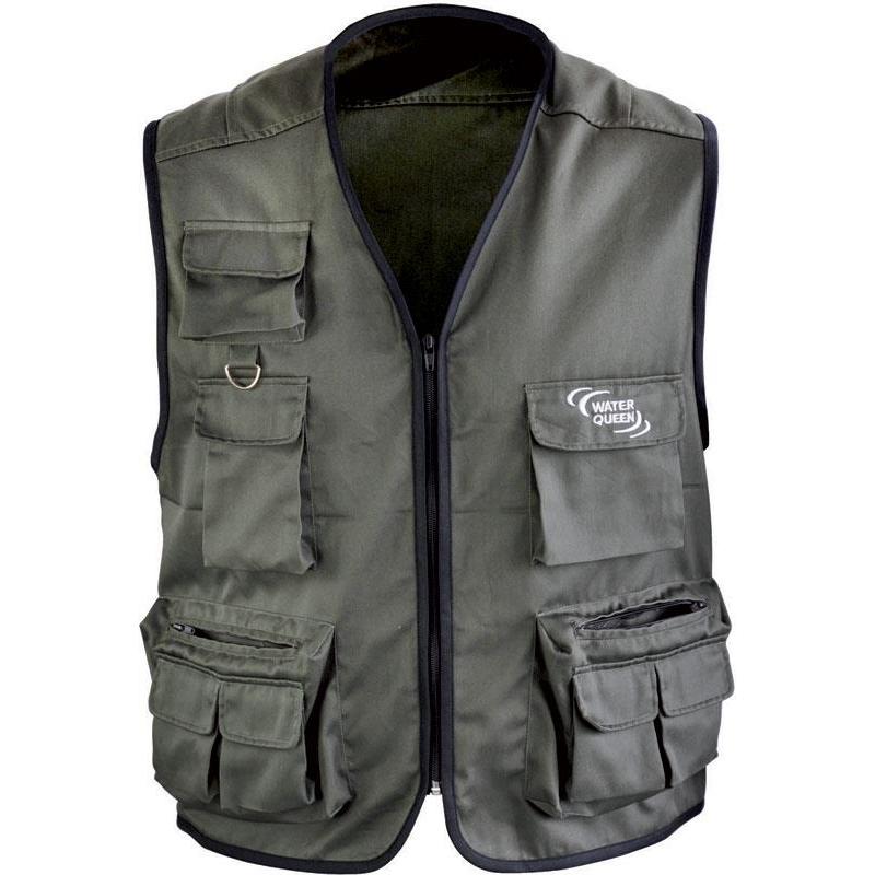 [M0079101/S] Waterqueen Gilet de pêche 10 poches (S)