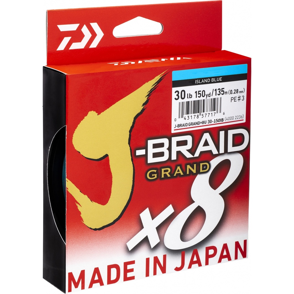 [2181169/10] Daiwa Tresse J Braid Grand X8 bleu (10/100)